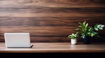 Sticker - design wooden desk background