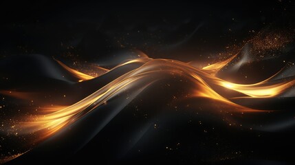 Wall Mural - elegance black gold flare background