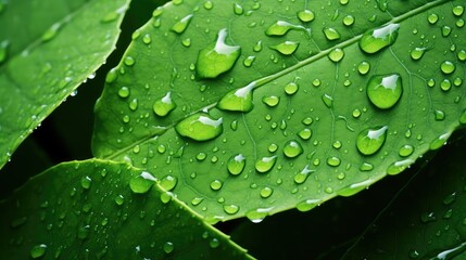 Canvas Print - green leaf background