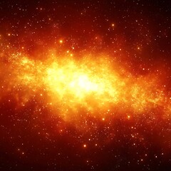 Wall Mural - Radiant Nebula Space Explosion with Fiery Glow Emitting Energy and Light in the Cosmos Illustration