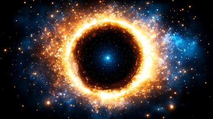Wall Mural - Radiant Space Portal Emerging from Nebula Clouds and Cosmic Dust Illuminating the Darkness