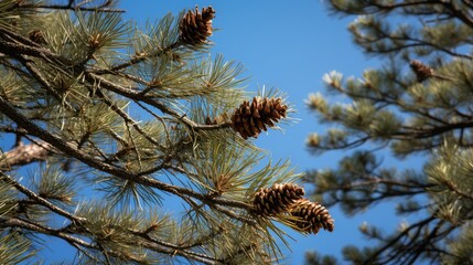 Canvas Print - cones pine tree branches