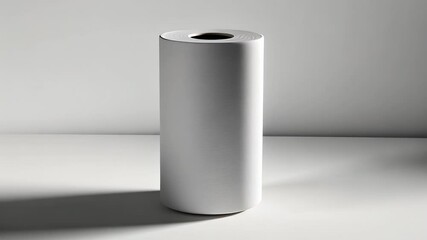 Wall Mural - paper roll product packaging, studio shot, white background, clean design, website mockup