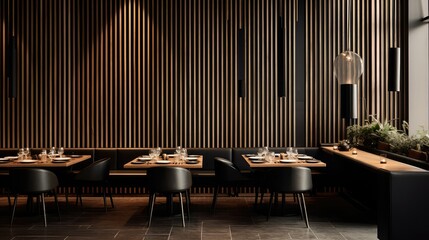 Wall Mural - dramatic vertical wood wall