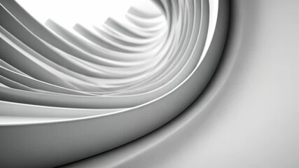 Wall Mural - Abstract white tunnel, swirling design, bright light, architectural background, website banner