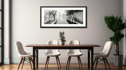 Wall Mural - glass table picture frame