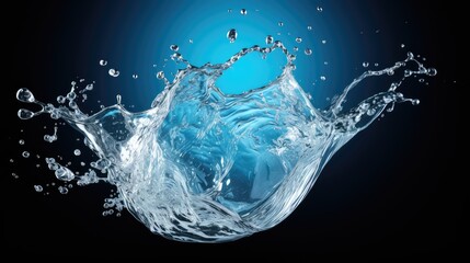 Canvas Print - explosion water splash transparent background