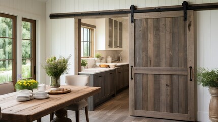 Wall Mural - rustic sliding door