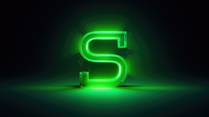 Sticker - design neon green font