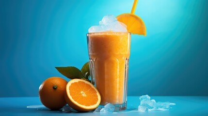 Wall Mural - appetizing orange and blue background