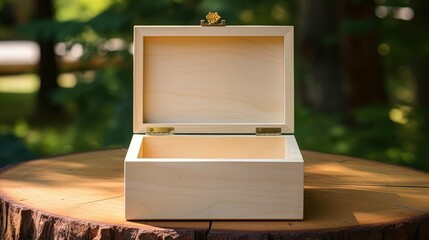 light open wooden box