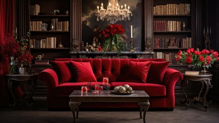 Wall Mural - velvet luxury red