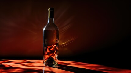 Wall Mural - glass blank wine bottle