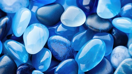 Wall Mural - pile blue stone background