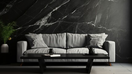 Wall Mural - marble black gray gradient