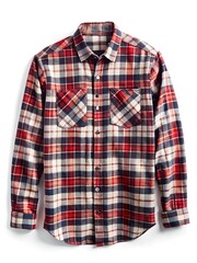 Fototapete - Stylish Plaid Flannel Shirt Isolated on White for Apparel Mockups