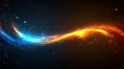 Wall Mural - Abstract cosmic energy swirling in space
