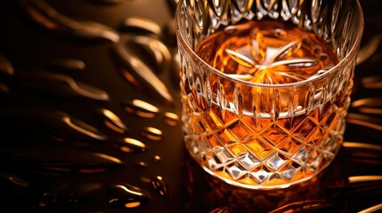 Canvas Print - crystal glass of whisky