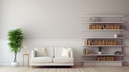 Wall Mural - bright painted white wood