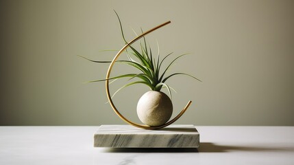 Wall Mural - minimalist plants on table