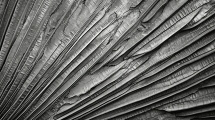 Poster - texture black and white palm tree