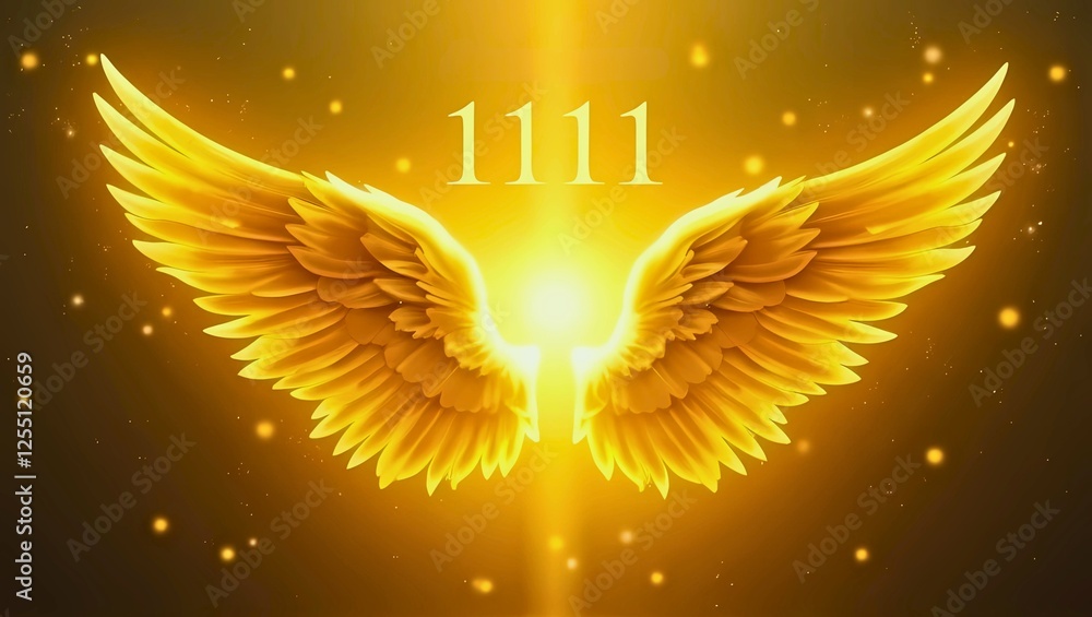 Illustration Stock 黄金のエンジェルナンバー「1111」 | Adobe Stock