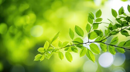 Poster - branch spring green background