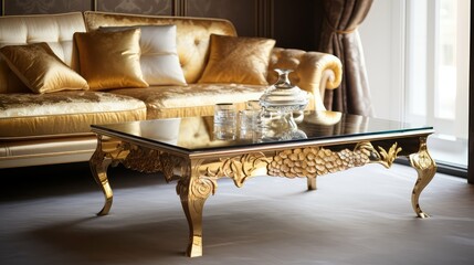 Wall Mural - opulent gold furniture