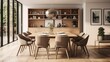 © vectorwin - blackchairs modern dining table
