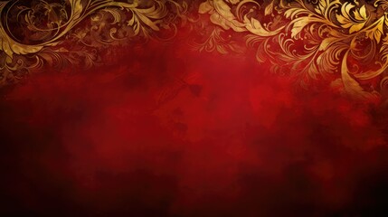 Wall Mural - elegance red gold background