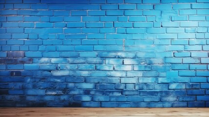 Wall Mural - shades brick wall blue