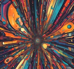 Wall Mural - illustration of abstract technology background.