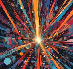 Wall Mural - illustration of abstract technology background.