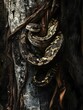 © Pascal - A boa constrictor wrapped around a jungle branch, its hypnotic patterns blending into the bark.