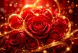 © CJ - Timeless Romance: Red Roses with Glittering Gold