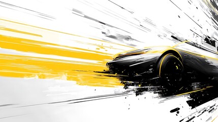 Leinwandbilder - Abstract Speed Car Racing, Motion Blur, Artistic Style, Background