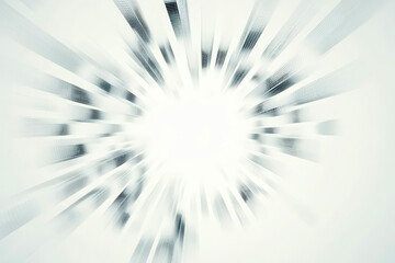 Wall Mural - abstract radial burst pattern in white and soft gray colors