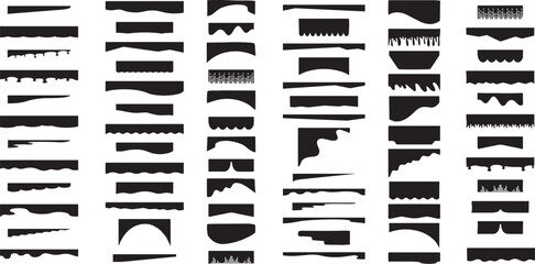 Set of abstract design separator header and border for website and app