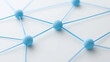 © PixelFoundry - Abstract network of blue spheres and lines