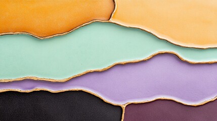 Poster - Abstract Colorful Background with Gold Accents Pastel Color Palette for Design Projects
