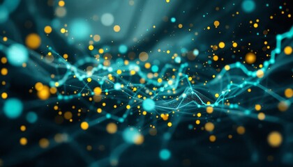 Wall Mural - intricate network of light interconnections visualizing digital connectivity