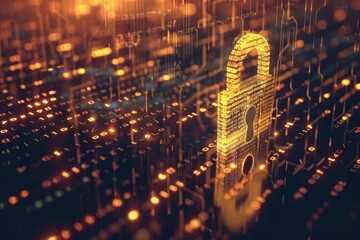 computer code transforming into a lock symbolizing the importance of encryption in modern digital se