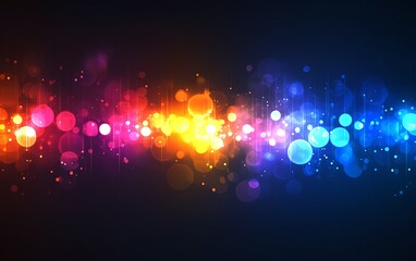 Leinwandbilder - Abstract vibrant light waves background design