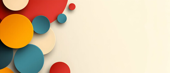 Colorful circles background, website banner