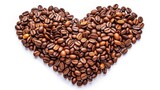 Coffee Beans Heart Shape Isolated