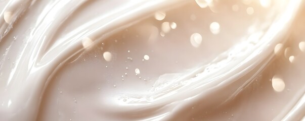 Fototapete - Captivating abstract background with a smooth creamy texture and a swirling shimmering motion  The delicate ethereal design creates a luxurious sensual and calming atmosphere