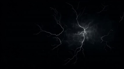 Wall Mural - lightning strike on a dark background