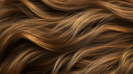 Aufkleber - Captivating abstract image showcasing the luxurious and flowing texture of wavy brown and blond hair  The image highlights the natural beauty shine and volume of the hair