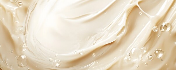 Aufkleber - Captivating satin texture in elegant ivory hues evokes a sense of luxurious allure and timeless beauty