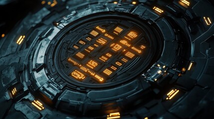 Holographic Quantum Interface Glowing with Binary C